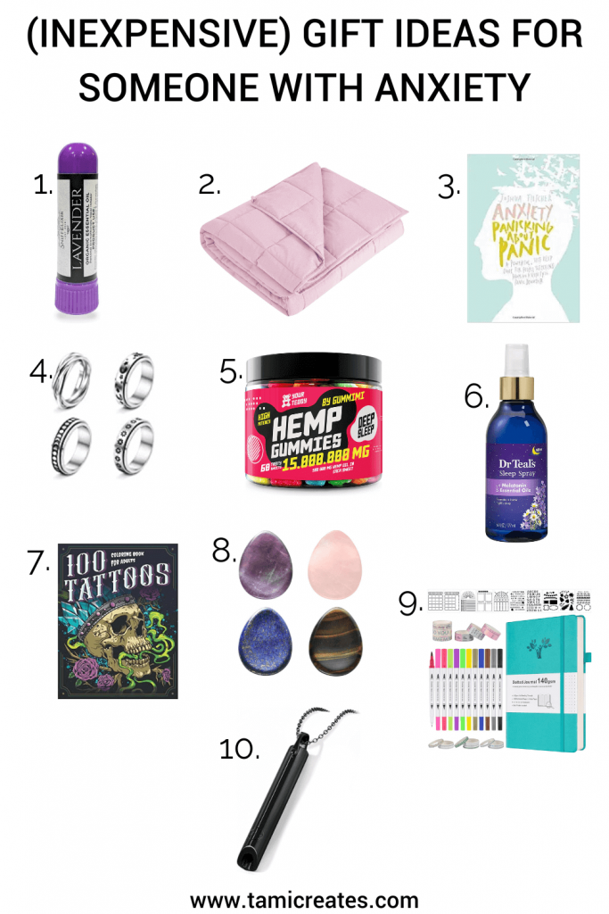 If someone you care about struggles with anxiety, why not give them a gift to help ease the struggle? 10 gift ideas for someone with anxiety!