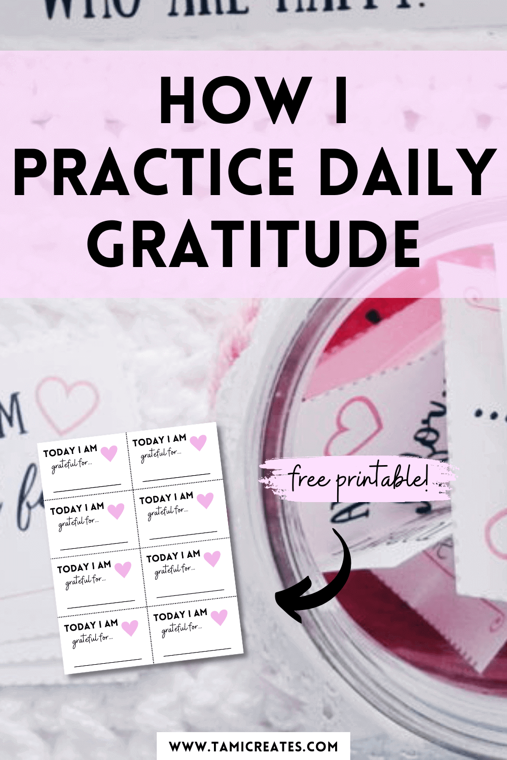 Gratitude is such a simple concept but it can transform your life. Here's how I practice daily gratitude with a gratitude jar - plus a free printable!